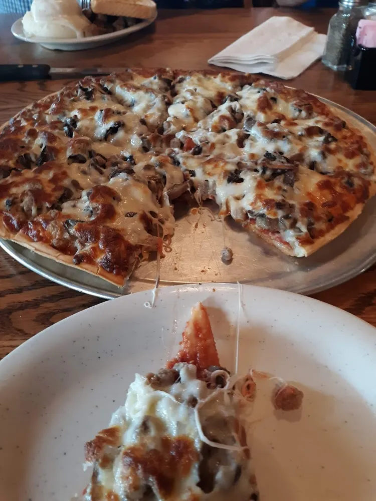 Meat Pizza with Mushrooms