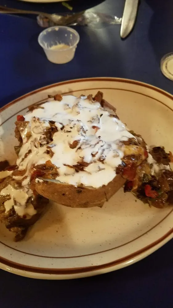 Philly Cheese Steak Baked Potato